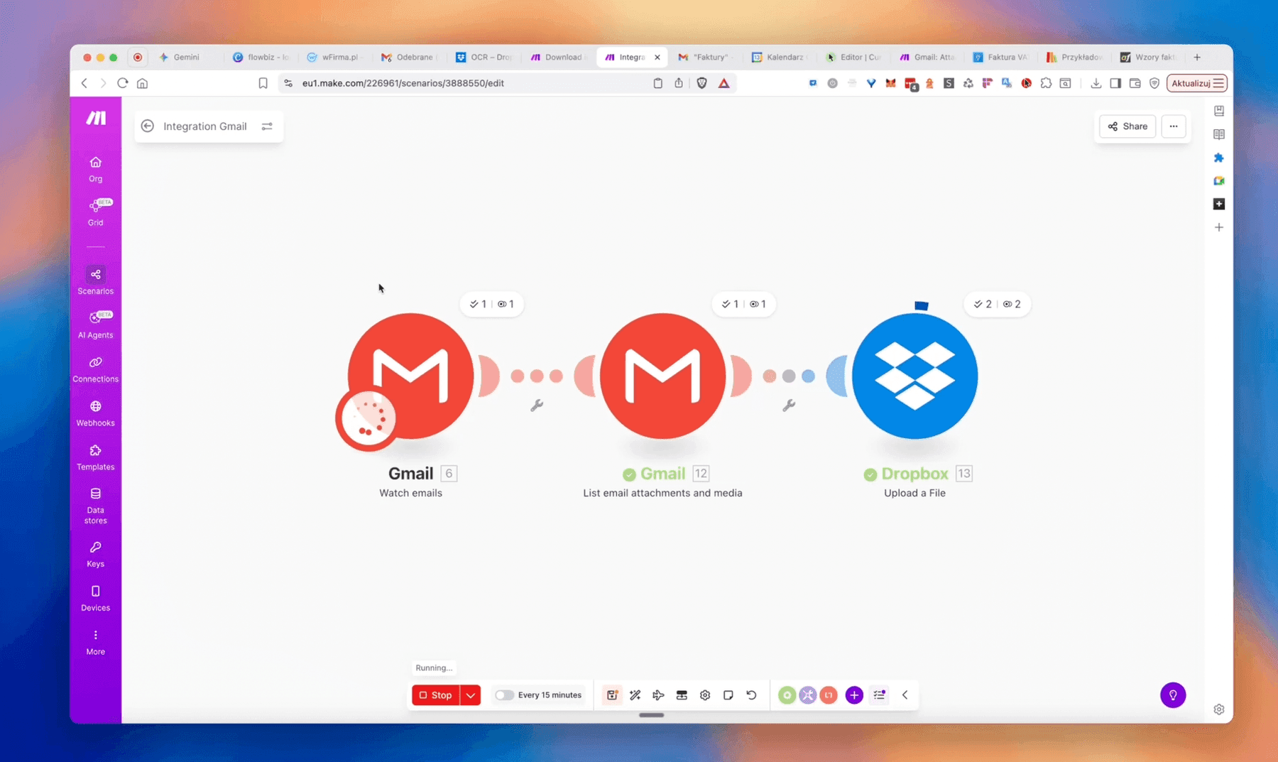 Automatyzacja Faktur z Gmail do wFirma