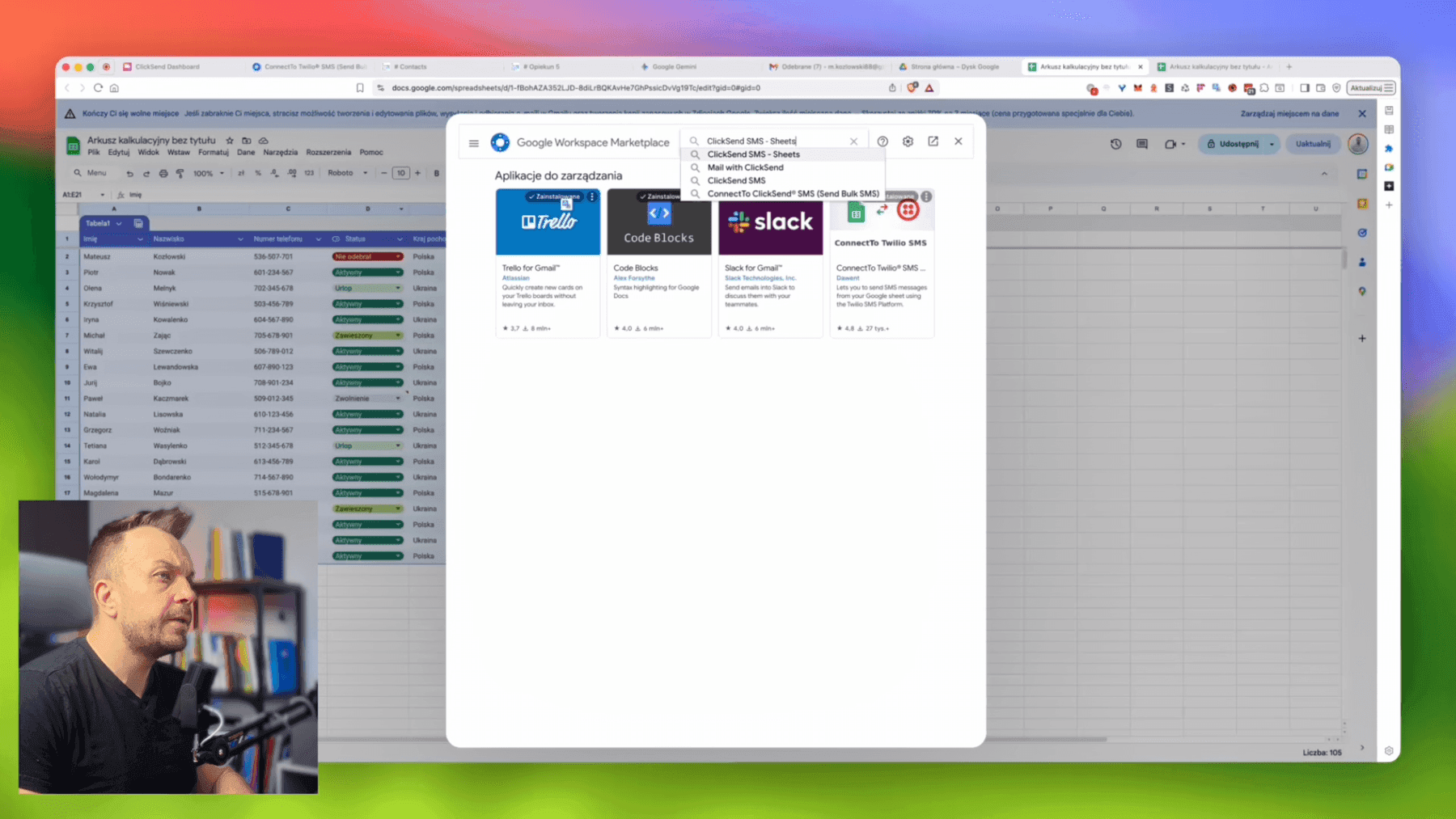 Google Workspace Marketplace — ClickSend